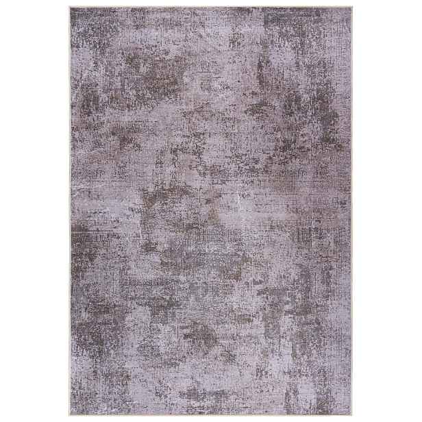Koberec do obývacího pokoje béžový 120x170 cm abstraktní, moderní, měkký na praní