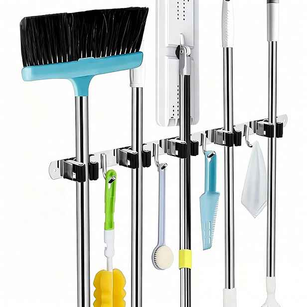 Pružinový Věšák Na Nářadí Smetáky Mop 43,2 cm× 2,8 cm 2KS