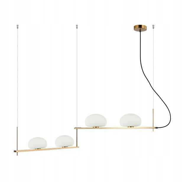Kernio PND-357784-BRO+W Moderní závěsná lampa zlatá