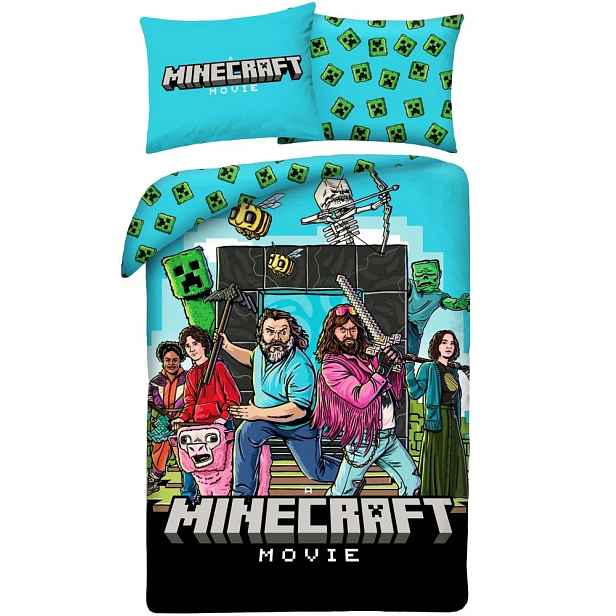 Oboustranné ložní povlečení z mikrovlákna Minecraft Movie
