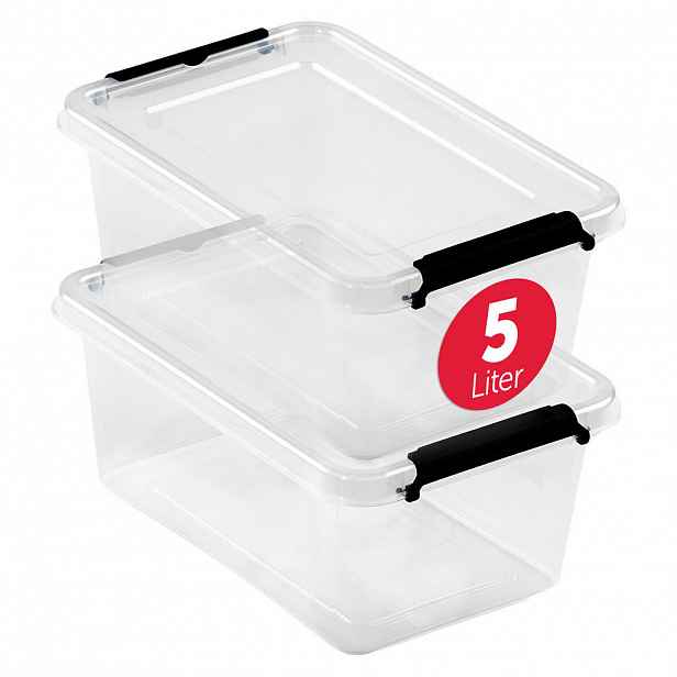 BOXXivo ÚLOŽNÉ boxy s víkem 5 l v sadě po 2 ks