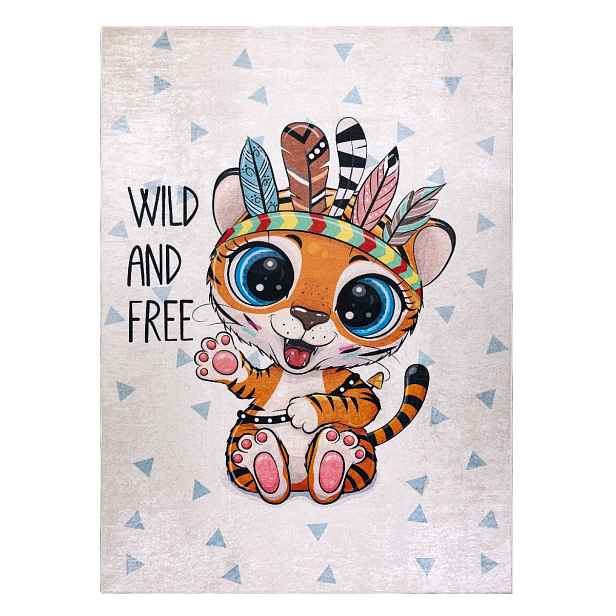 Dětský kusový koberec Bambino 1960 Tiger indian white, 120x170, vícebarevná, dětský pokoj, Dywany Łuszczów
