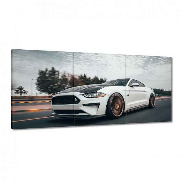 Obrazy 210x100 Bílý Ford Mustang Auto