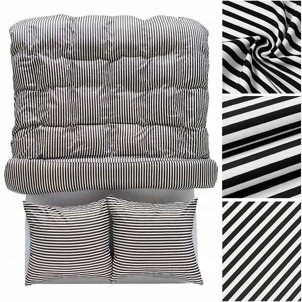 Povlečení 220x200 povlaky na polštáře 70x80 sada Eusebia Home s pruhy