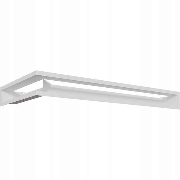 Ventilační mřížka do krbu Luft rohová pravá 40x80x9 bílá
