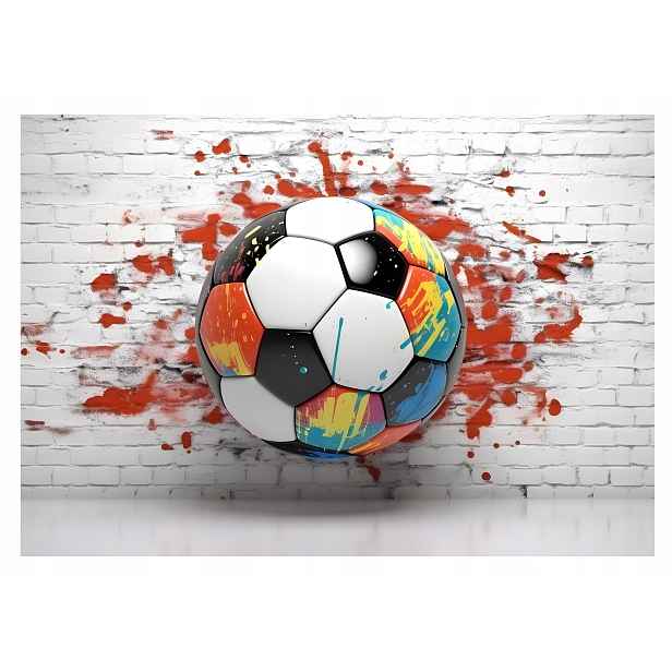 Vinylová Fototapeta Na Flizelině Graffiti Strukturální Fotbal 368x254