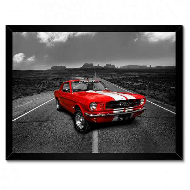 Plakáty v rámu 40x30 Červený Ford Mustang Usa