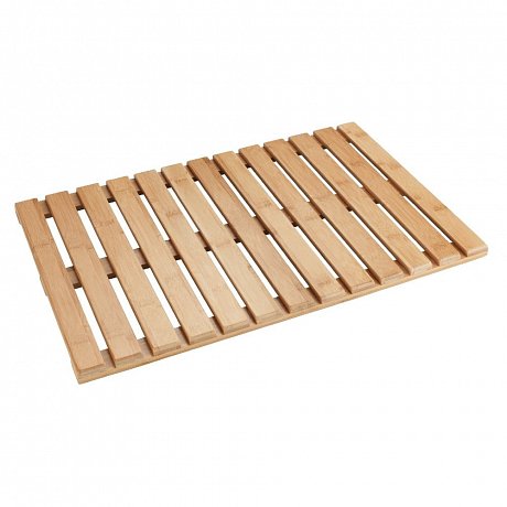 Bambusová předložka vhodná i do exteriéru Wenko Bamboo, 60 x 40 cm
