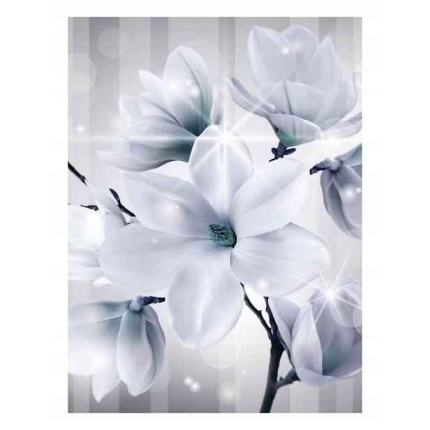 Fototapeta flizelina Magnolie Květinový dotek modré a stříbrné barvy 184x254 lepidlo