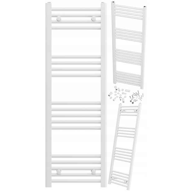 Koupelnový Radiátor Bílý Breno Žebříkový 40x120 cm Radiátor Montáž 180°