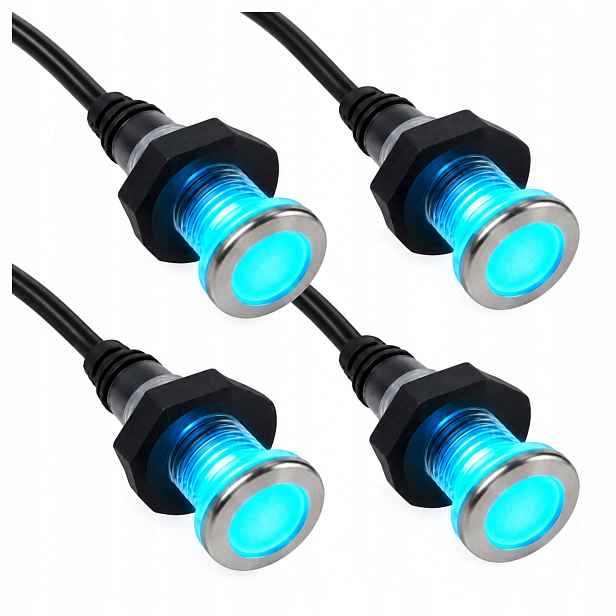 Led osvětlení pro zahradní plesy, podvodní lampa, 4 ks vířivá vana