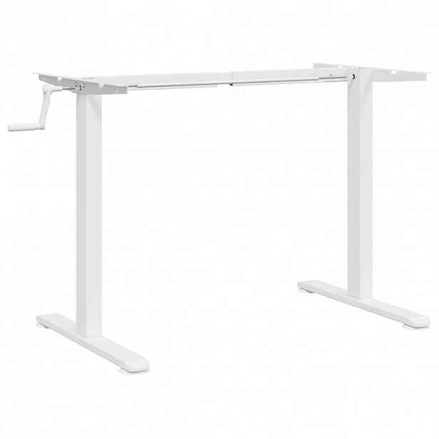 vidaXL Rám stojacího stolu bílý (94–135) x 60 x (70–114) cm ocel