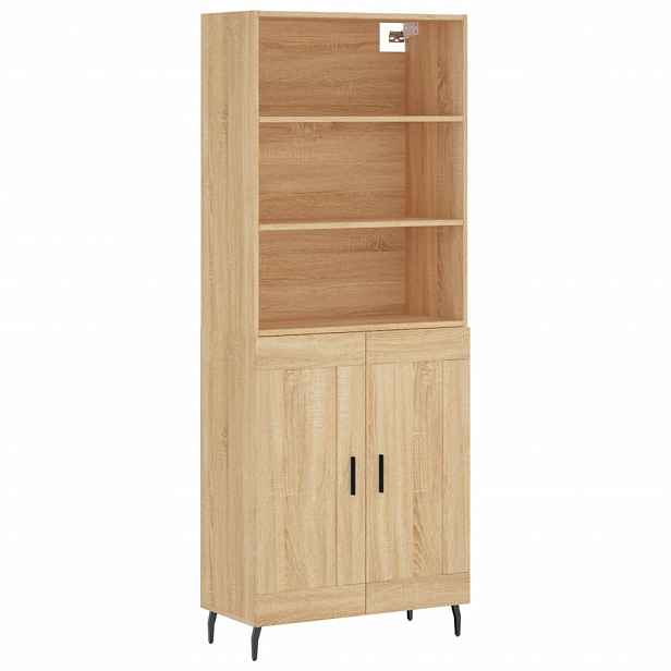 vidaXL Skříň highboard dub sonoma 69,5 x 34 x 180 cm kompozitní dřevo