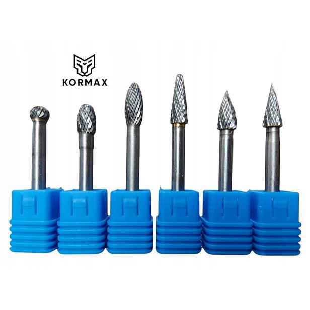 Rychlootáčkový frézovací rotační pilník 8 mm na kov s karbidem Set 6 Ks