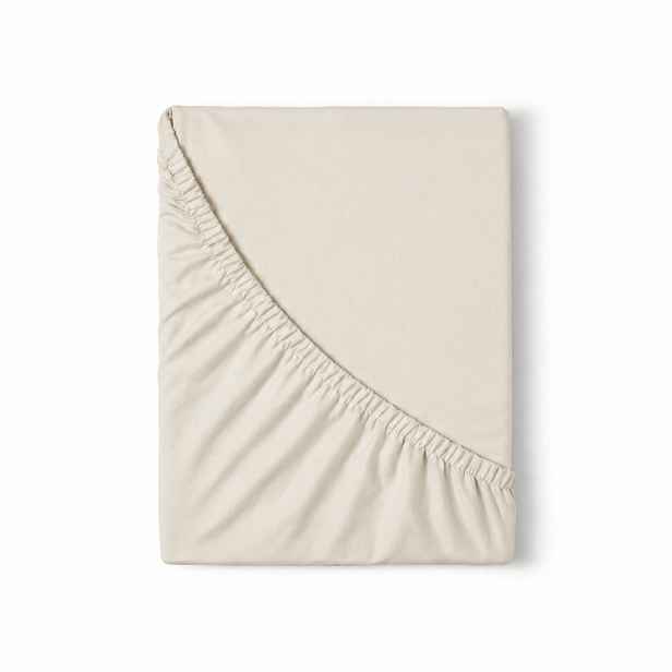 Jersey prostěradlo s lycrou DeLuxe 90x200 Krémové