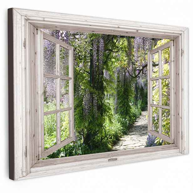 MuchoWow OBRAZ NA PLÁTNĚ Vistárie - Květiny - Pohled - Strom - Jaro 60x40 cm