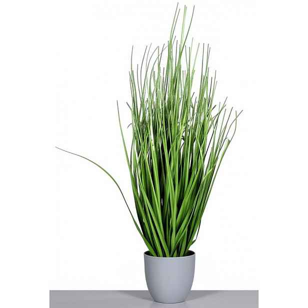 Umělá rostlina v květináči Tráva 80 cm, zelená