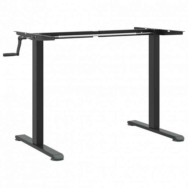 vidaXL Rám stojacího stolu černý (94–135) x 60 x (70–114) cm ocel