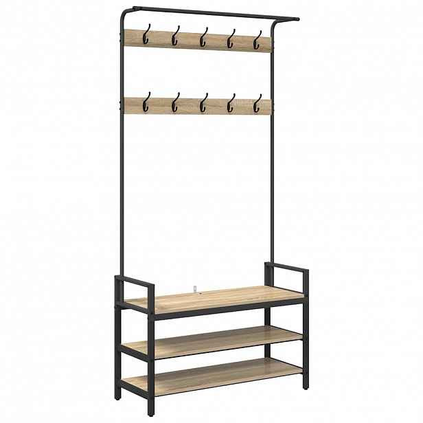 vidaXL Věšák na kabáty Dub sonoma 95 x 34 x 184 cm Kompozitní dřevo