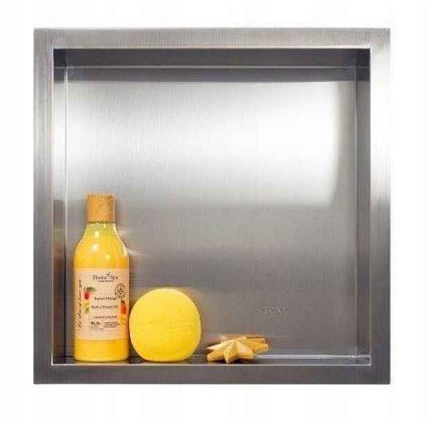 Koupelnová Polička jednokomorová Balneo Wall-box One 30x30x10 cm nerez stříbrná
