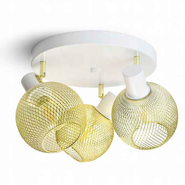 Stropní Svítidlo Lustr Stropní Svítidlo Gold Globe 488-EG3 Led 3xE27 Led Pohyblivá