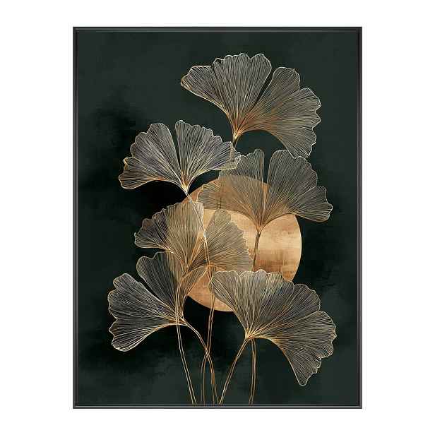 Tištěný obraz s rámem 60x80 cm Gold Ginkgo – Styler