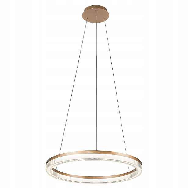 Závěsná lampa Midway Cristal Triangle zlatá průhledná velká Led Cct