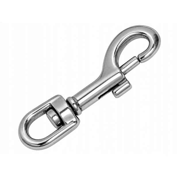 Karabina 80 mm pístová s obratlíkem A4 316 Nerezová Inox 10ST