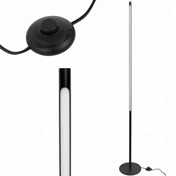 Stojací Led Lampa Černá Do Obývacího Pokoje, Moderní Neutrální Barva Led