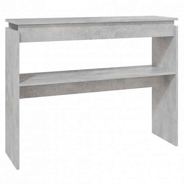 vidaXL Konzolový stolek betonově šedý 102x30x80 cm kompozitní dřevo