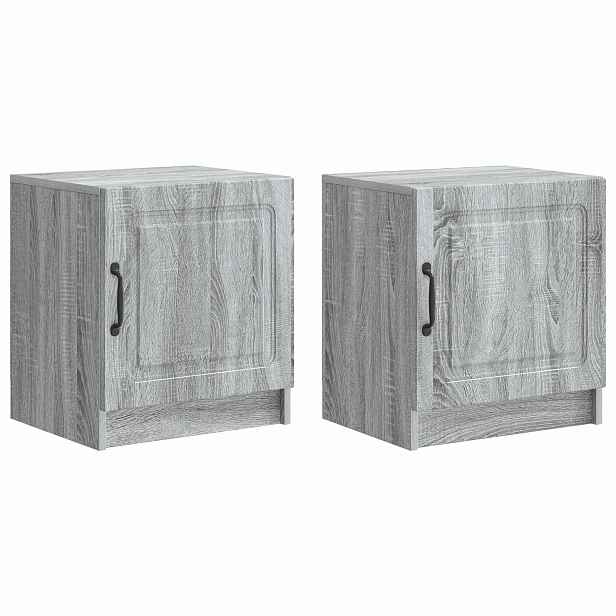 vidaXL Noční skříňka 2 ks Šedá sonoma 43 x 34,5 x 47 cm