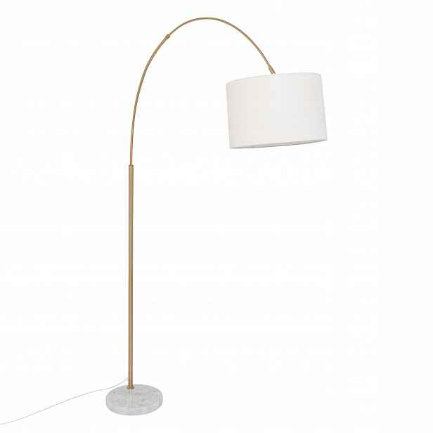 Kovová Oblouková Podlahová Lampa 195 CM S Nastavitelným Stínidlem E27
