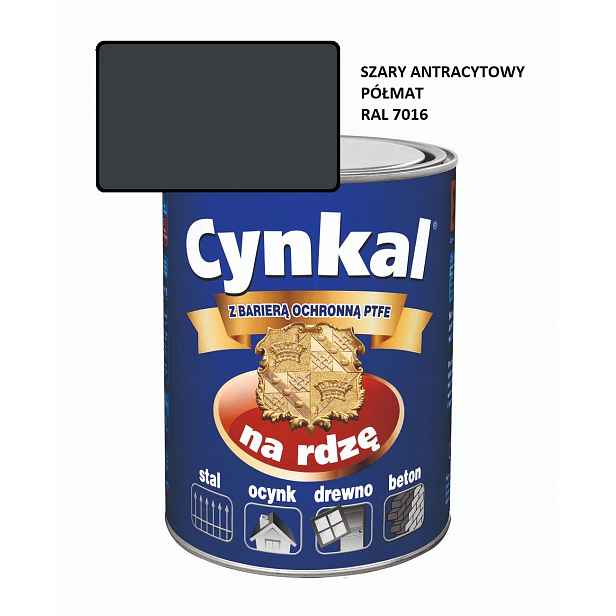 Barva na střechy Cynkal 10L Antracit Polomat 7016