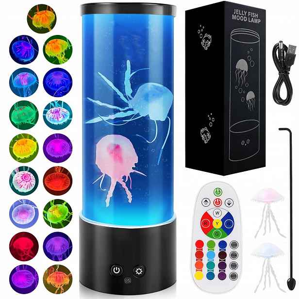 Lampička S Medúzami Noční Lampa Lampa Akvárium Medúzy Dárek Pro Dítě