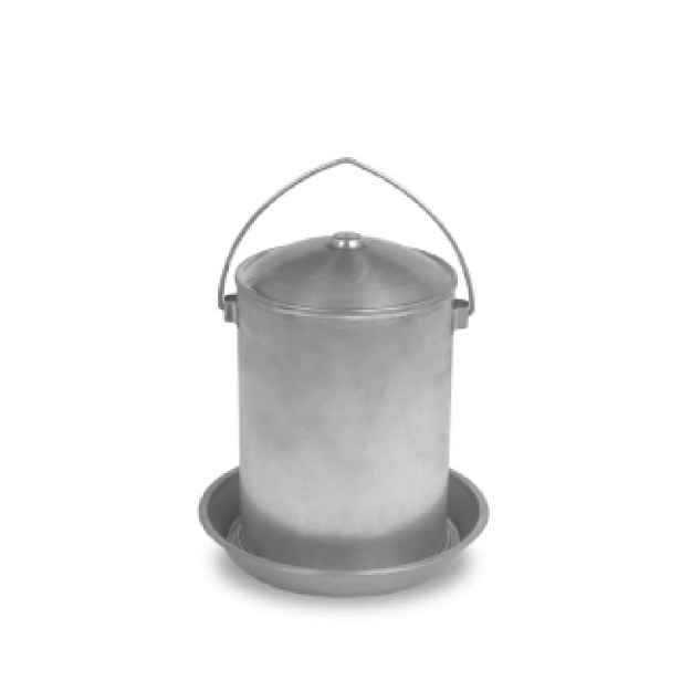 Napájecí kbelík pro drůbež, kovový, 7 litrů - GAUN 12052