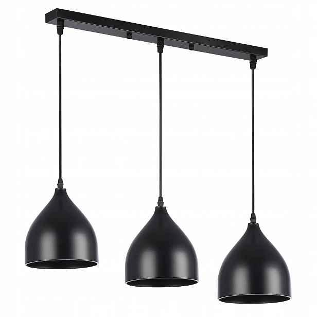 Závěsné stropní svítidlo Led lustr 3x E27 patice Loft černá