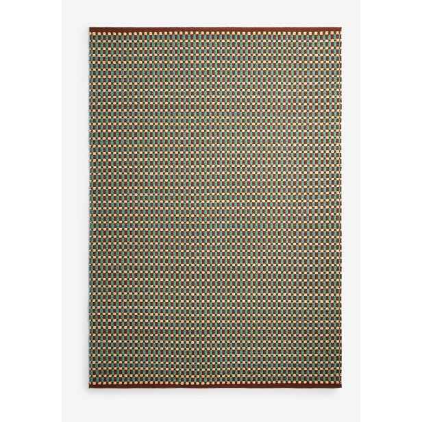 Zelenomodrý ručně tkaný koberec s příměsí vlny 200x290 cm Ember – MADE