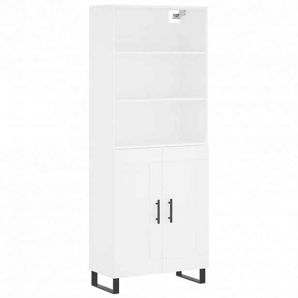 vidaXL Skříň highboard bílá 69,5 x 34 x 180 cm kompozitní dřevo