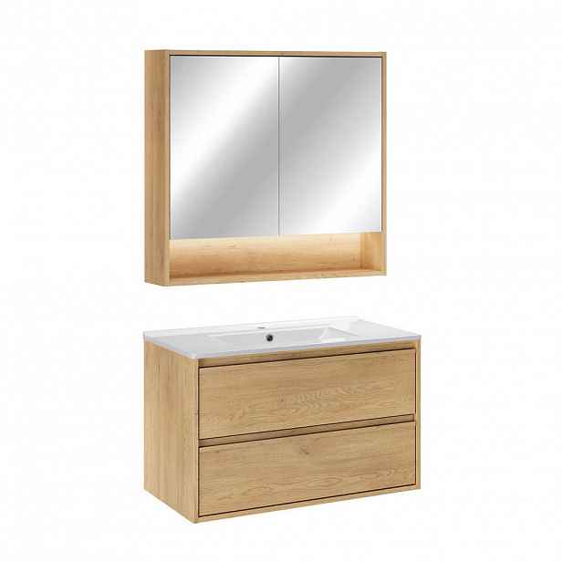 Petits-meubles KOUPELNOVÝ NÁBYTEK 81cm Edmé 2er-Set Dřevo