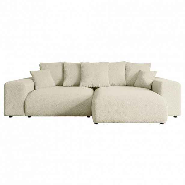 ALTDECOR ROHOVÁ SEDACÍ SOUPRAVA s otomanem vpravo ESKAR-L 266x176x72 krémová buklé