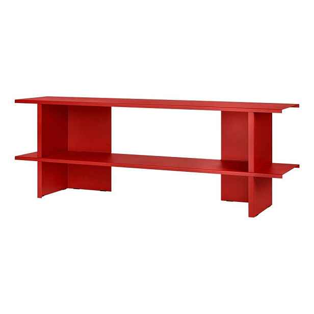 Červený kovový regál 160x57x37 cm Hes – noo.ma