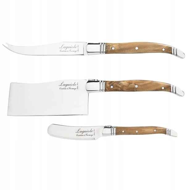 Laguiole Luxury Line Sada pro sýr Olive Wood, univerzální sada