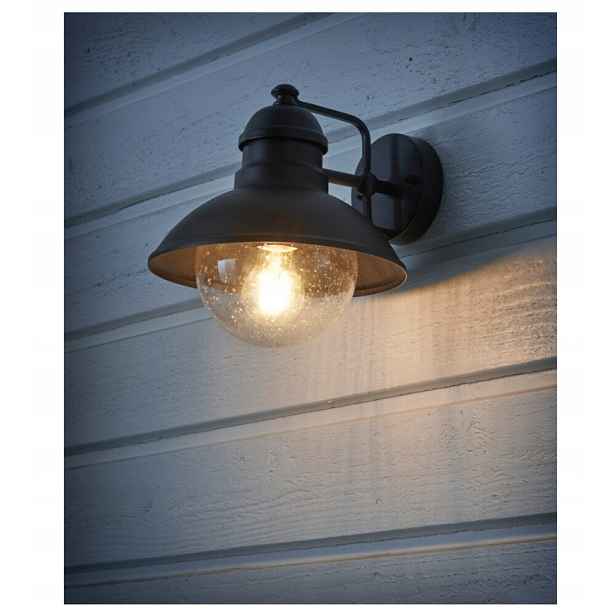 Lampa lucerna Bretaň nástěnná lampa IP44 černá nástěnná