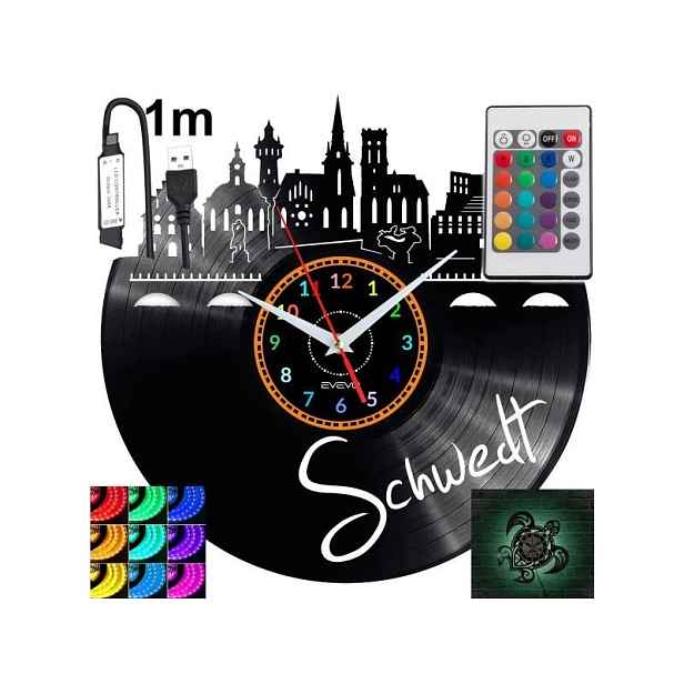 Schwedt Dárek Originální dekorace do domu Hodiny z vinylové desky