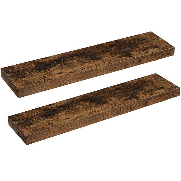 TEMU Nástěnná police, sada 2 plovoucích , robustní nástěnné police, 80 x 20 x 3,8 cm závěsné police, s neviditelnými držáky, do koupelny, ložnice,