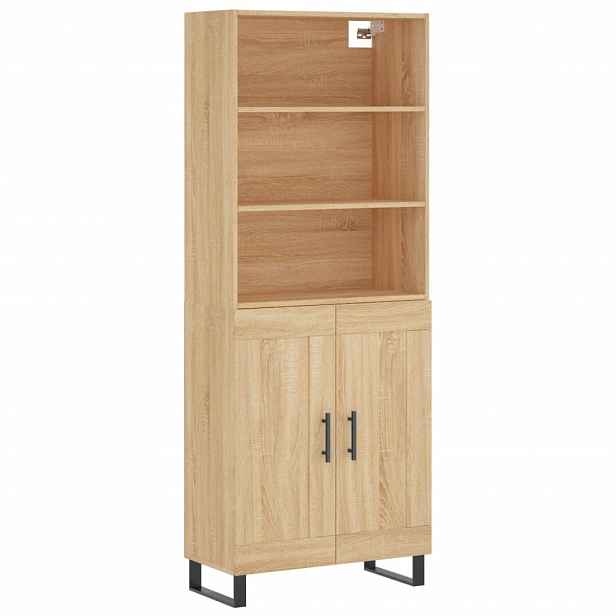 vidaXL Skříň highboard dub sonoma 69,5 x 34 x 180 cm kompozitní dřevo
