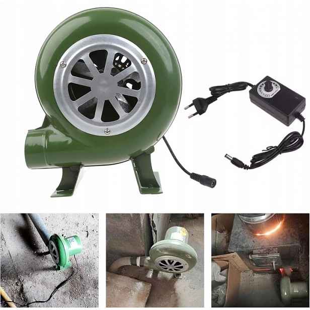 Bbq Fan Mini Blacksmith Forged Machine, s elektrickým ventilátorem
