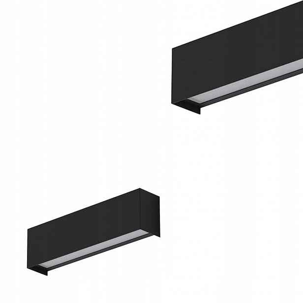 Černé minimalistické nástěnné svítidlo Straight Wall Black Xs 1xE14 Nowodvorski