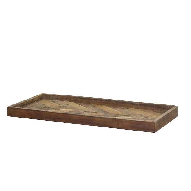 Dekorační užší dřevěný podnos Grimaud - 55*25*4 cm Chic Antique