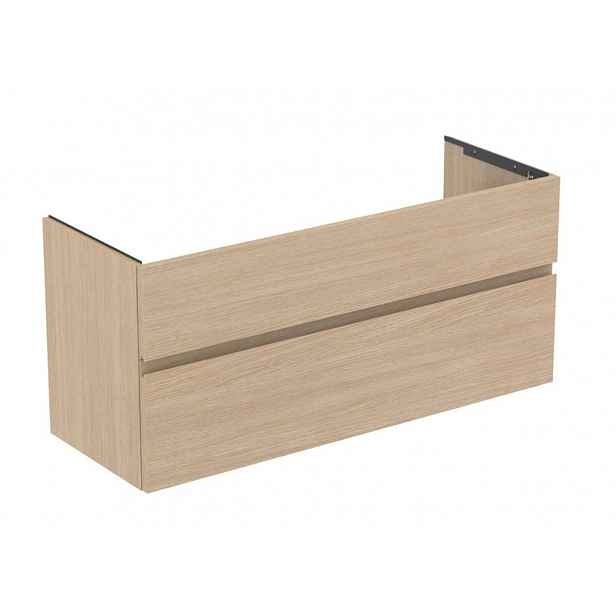 Ideal Standard Finesse - Umyvadlová skříňka, 120x44x55 cm, 2 zásuvky, bílý dub E3385US